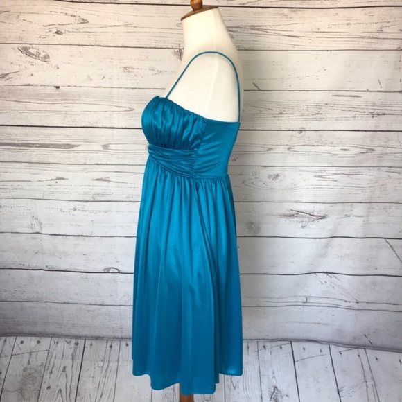 MORGAN & CO Strappy Blue Cocktail Dress Jrs XS - Picture 9 of 10